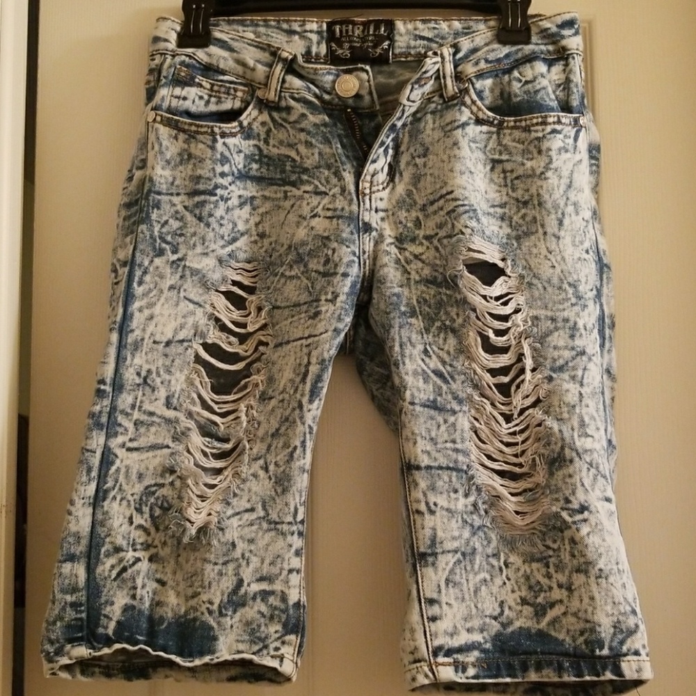 Blue jean shorts